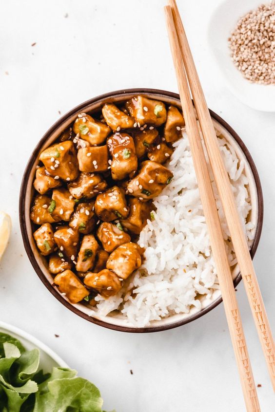 Thai Peanut Tofu (using Gusto’s soy sauce)