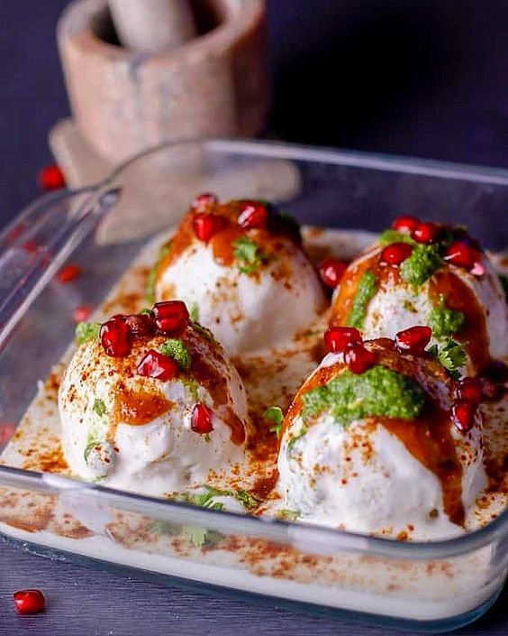 Cheena dahi vada (using Gusto's Mango Chilli Sauce)