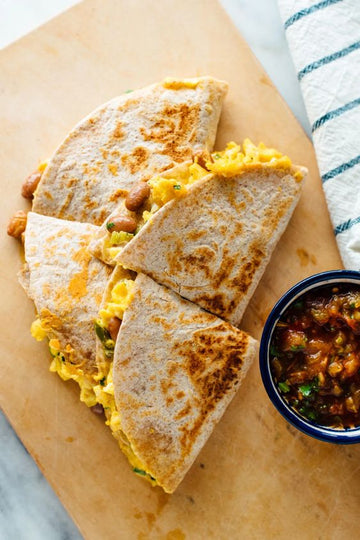 Schezwan Cheesy Vegetable Quesadilla using Gusto’s Schezwan Sauce