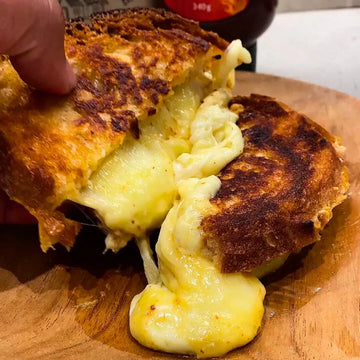 Pataka Grilled Cheese Sando using Gusto's Pataka Hot Sauce