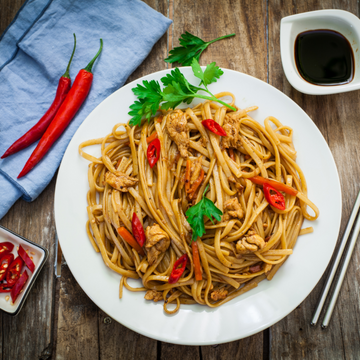 Chowmein (using Gusto's Ready to Eat Chowmein Gravy along with vegetables)