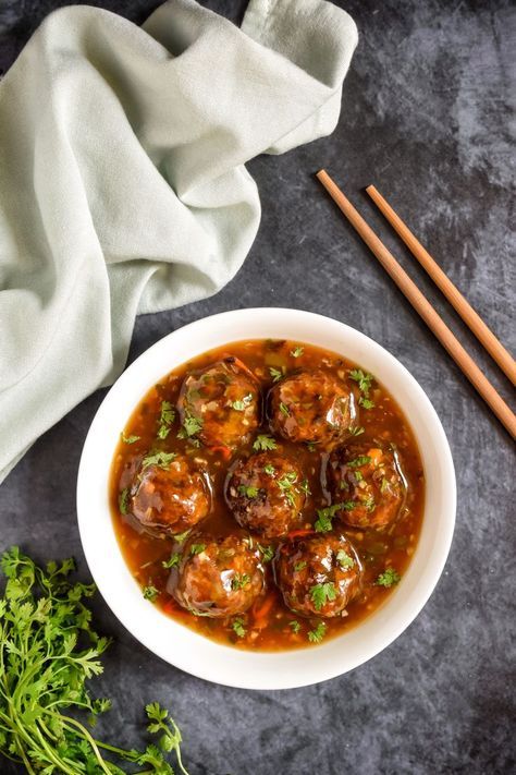 Vegetarian Manchurian (using Gusto's Ready To Eat Manchurian Gravy)