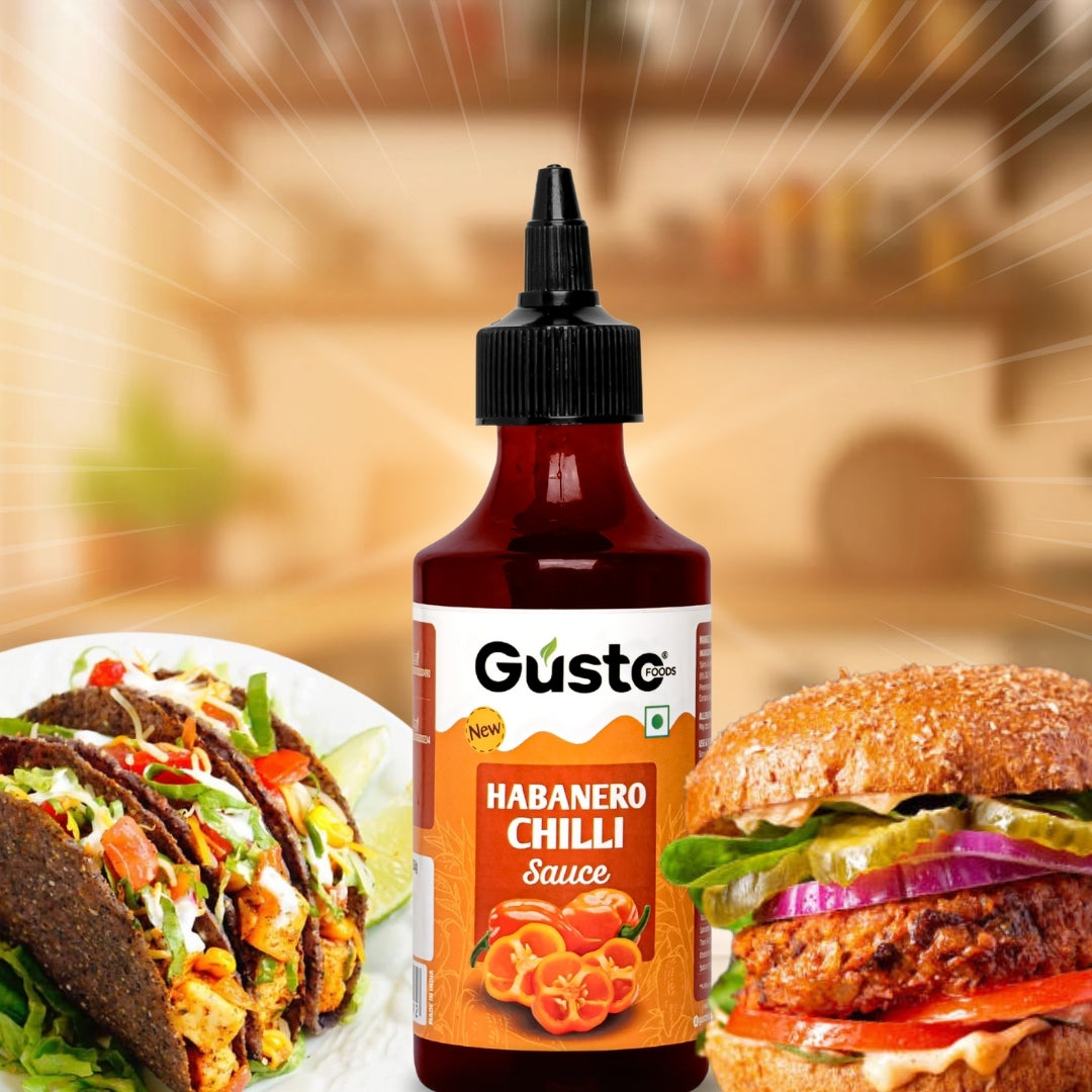 Gusto Foods Spicy Fusion Combo – Mango Chilli, Mustard Kasundi, Habanero & Sriracha Chilli Sauce