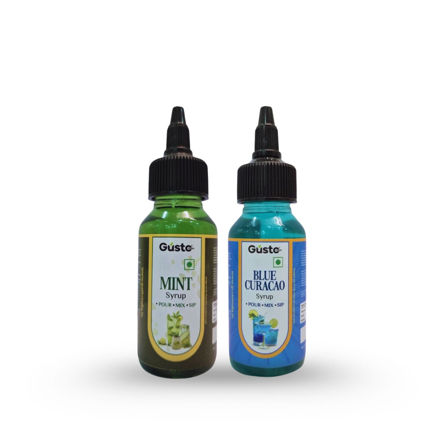 Gusto Mint & Blue Curaçao Syrup Combo