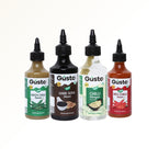 Chinese Kitchen Essentials (Green chilli sauce+ Red chilli sauce + Soya sauce + Chilli Vinegar)