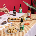 Chinese Kitchen Essentials (Green chilli sauce+ Red chilli sauce + Soya sauce + Chilli Vinegar)