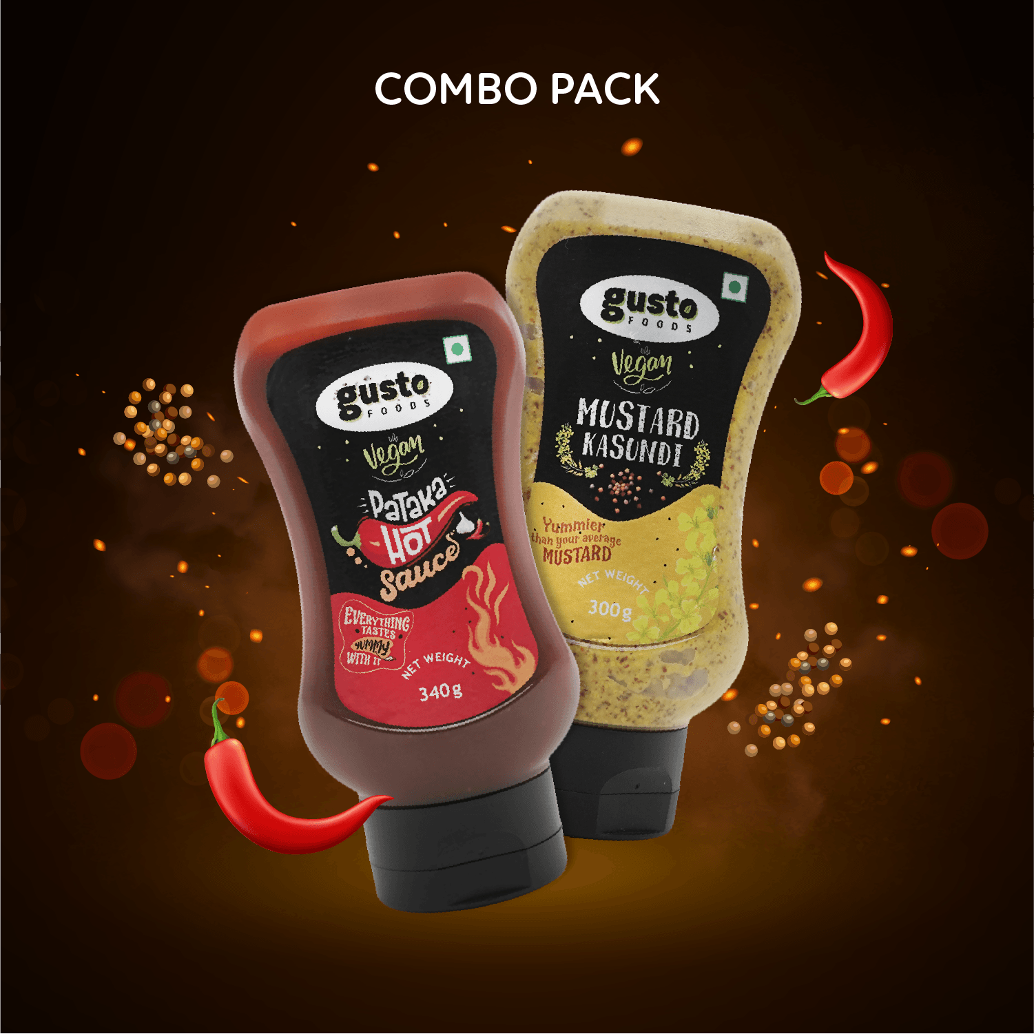 Mustard Kasundi & Pataka Hot Sauce