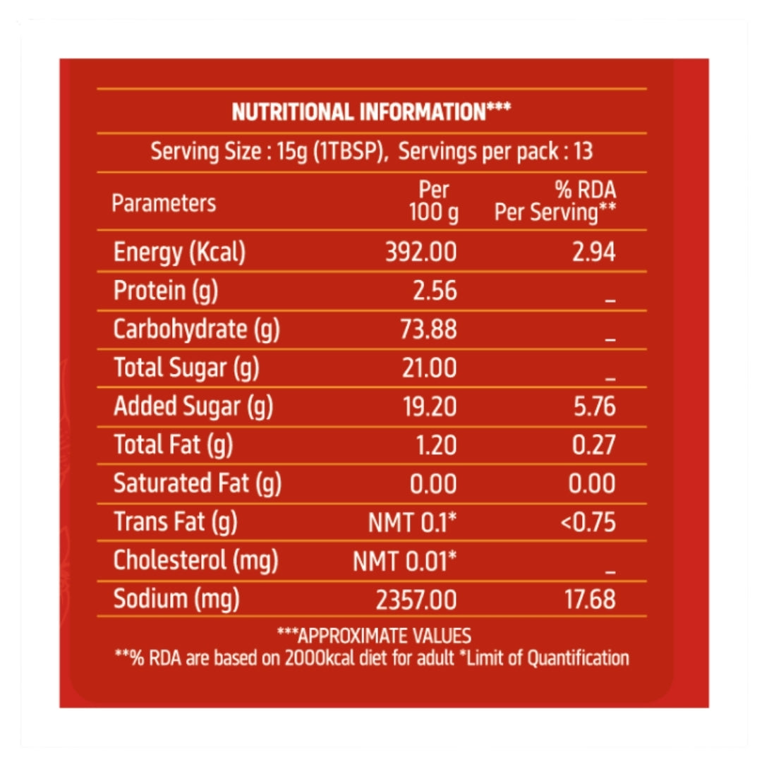 Red Chilli Sauce 200gm + Green Chilli Sauce 190gm + Dark Soya Sauce 210gm