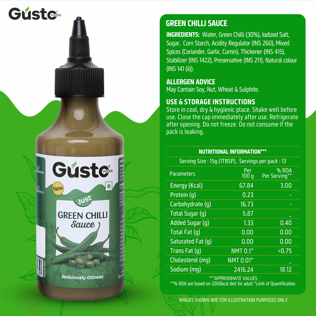 Dark Soya Sauce 210gm + Chilli Vinegar 170ml + Green Chilli 190gm (Chinese Pack of 3)