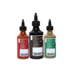 Red Chilli Sauce 200gm + Green Chilli Sauce 190gm + Dark Soya Sauce 210gm