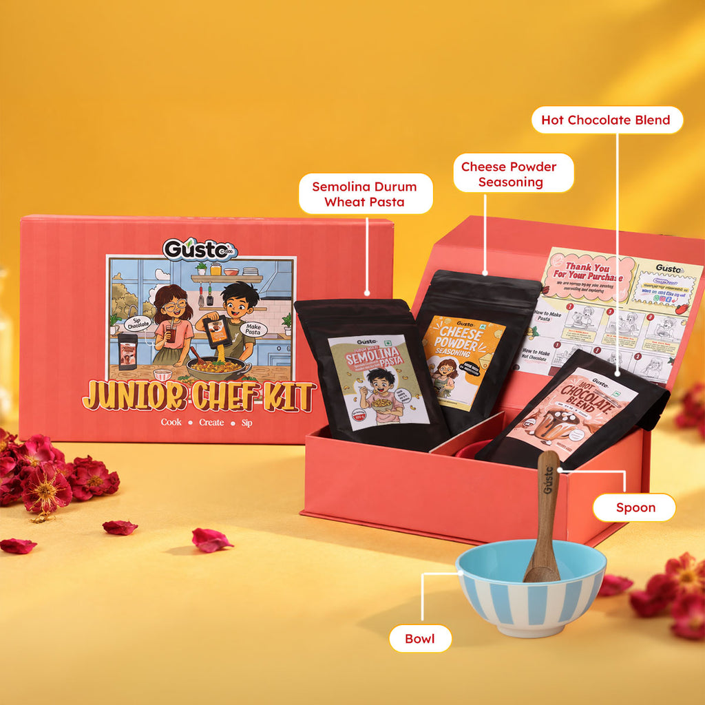Junior Chef Kit - (PASTA MAKING AND HOT CHOCOLATE MAKING KIT)