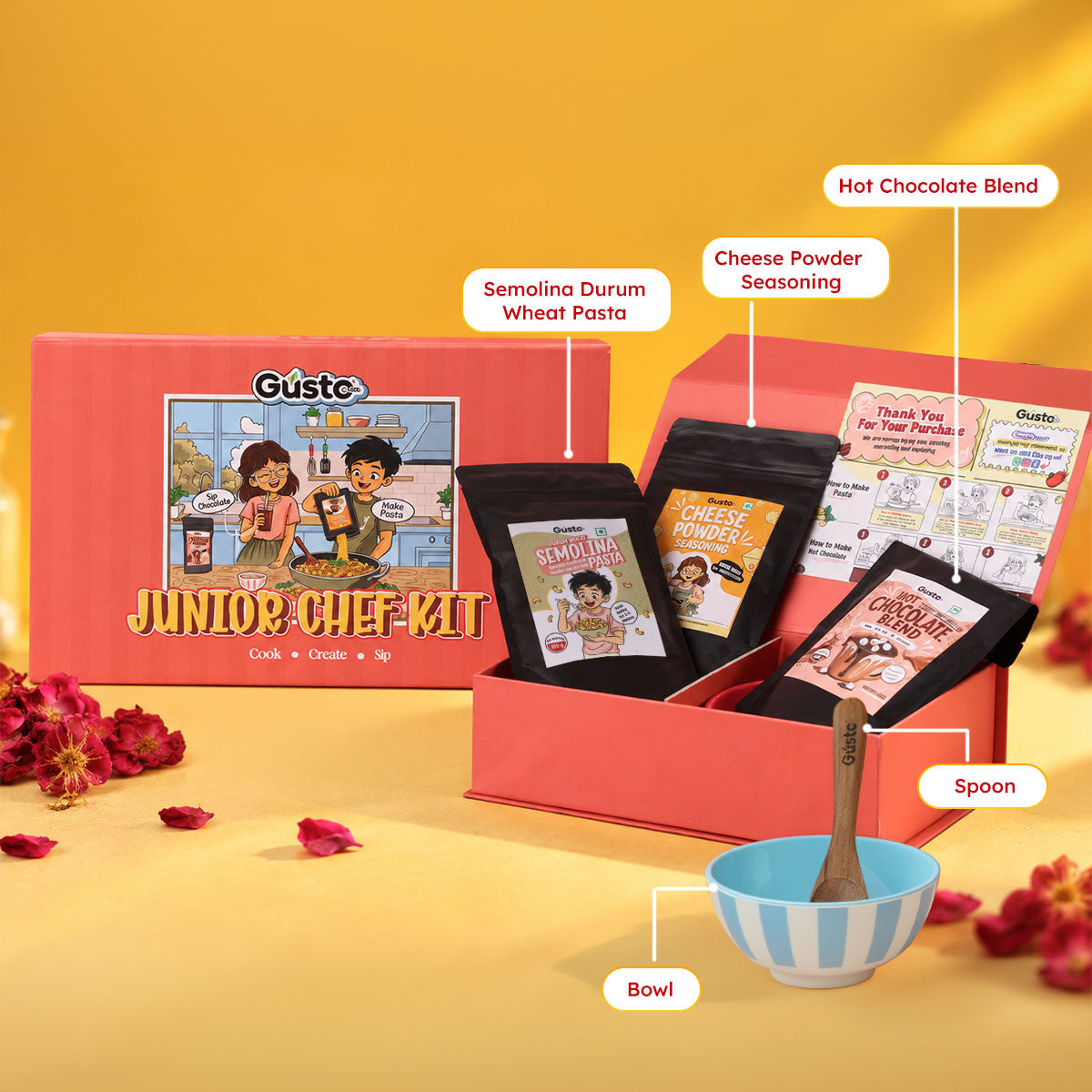 Junior Chef Kit - (PASTA MAKING AND HOT CHOCOLATE MAKING KIT)