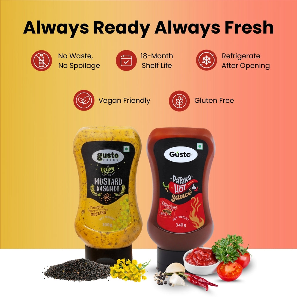 Mustard Kasundi & Pataka Hot Sauce