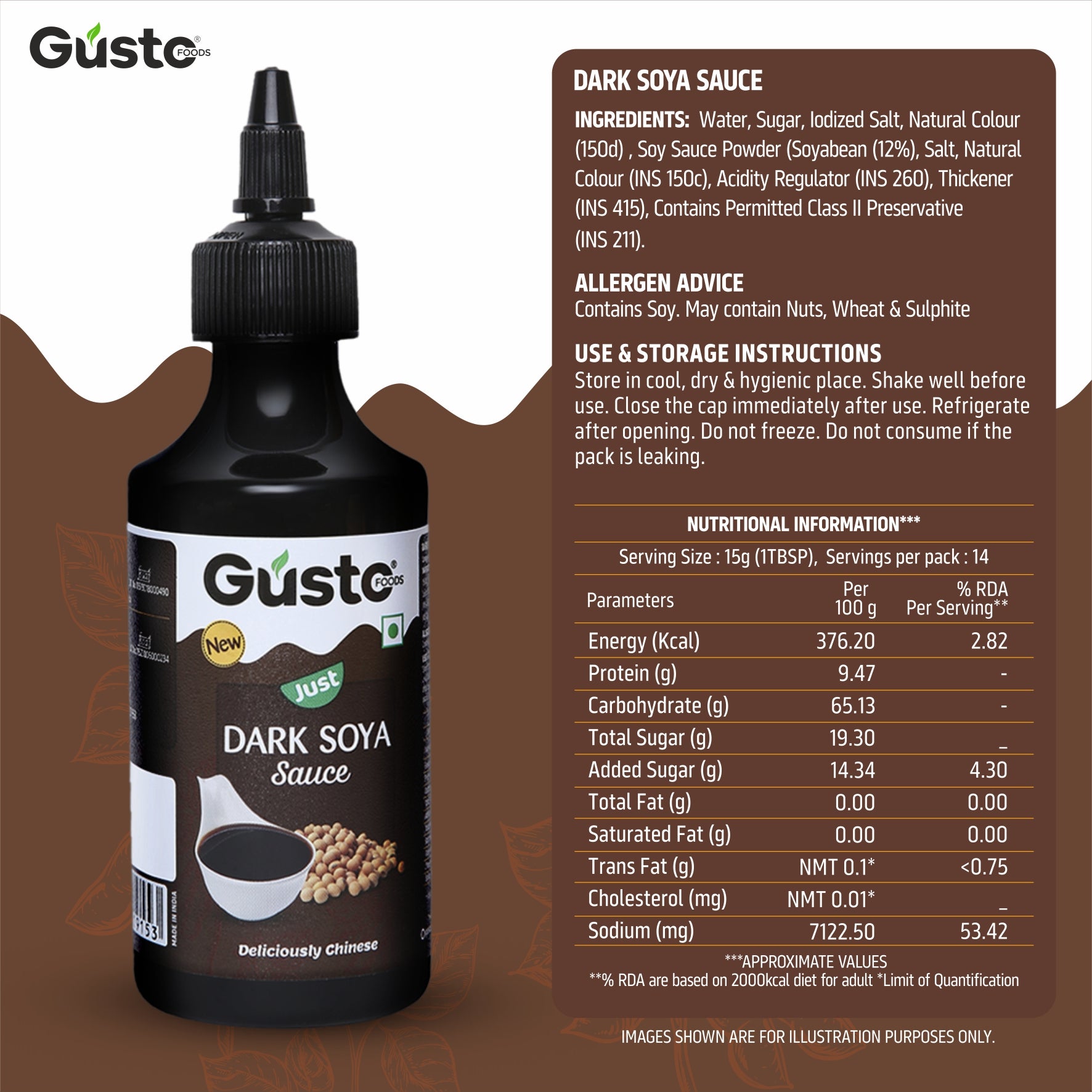 Dark Soya Sauce 210gm + Chilli Vinegar 170ml + Green Chilli 190gm (Chinese Pack of 3)