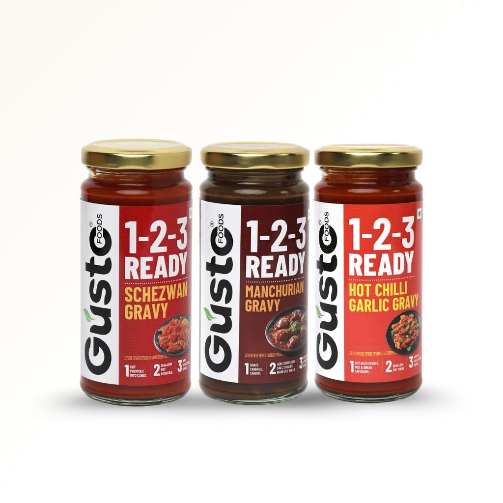 Gravy Combo (Schezwan + Manchurian + Hot Chilli Garlic)